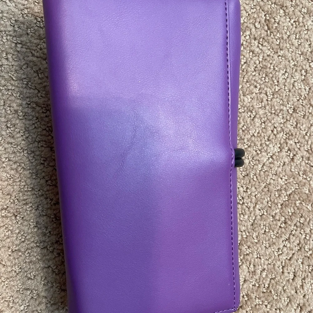 Tous Purple Leather Knot-Accent Wallet Clutch - Picture 4 of 6